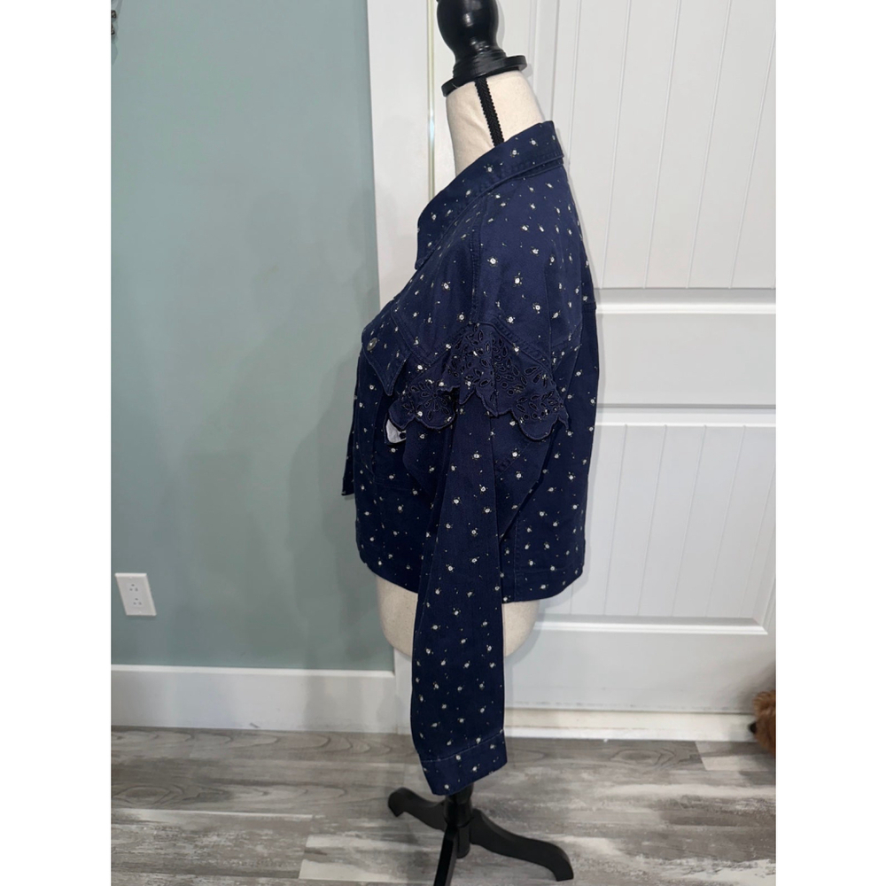Something Navy Celeste Ruffle Jacket size small - Picture 8 of 11